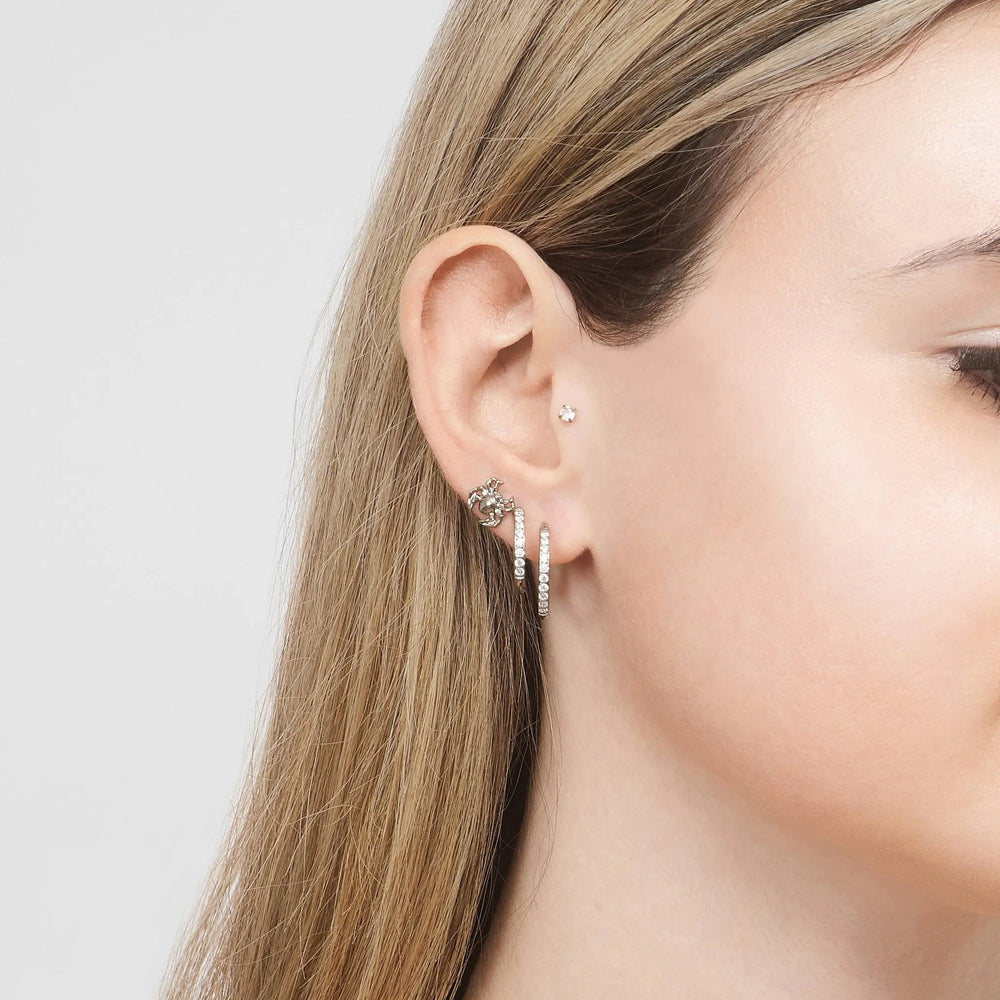 Spider Set Labret in Silver - Titanium