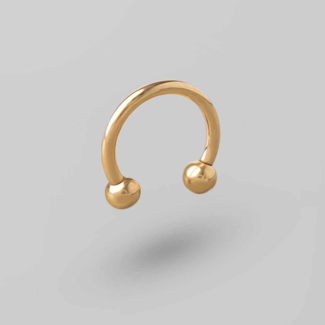 Circular Barbell with Balls in Gold - Titanium - Camden Body Jewellery