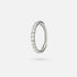 Clicker Pin Segment Ring Side Face Clear CZ in Silver - Titanium - Camden Body Jewellery