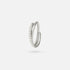 Hinged Segment Ring CZ Pave Side Twist in Silver - Titanium - Camden Body Jewellery