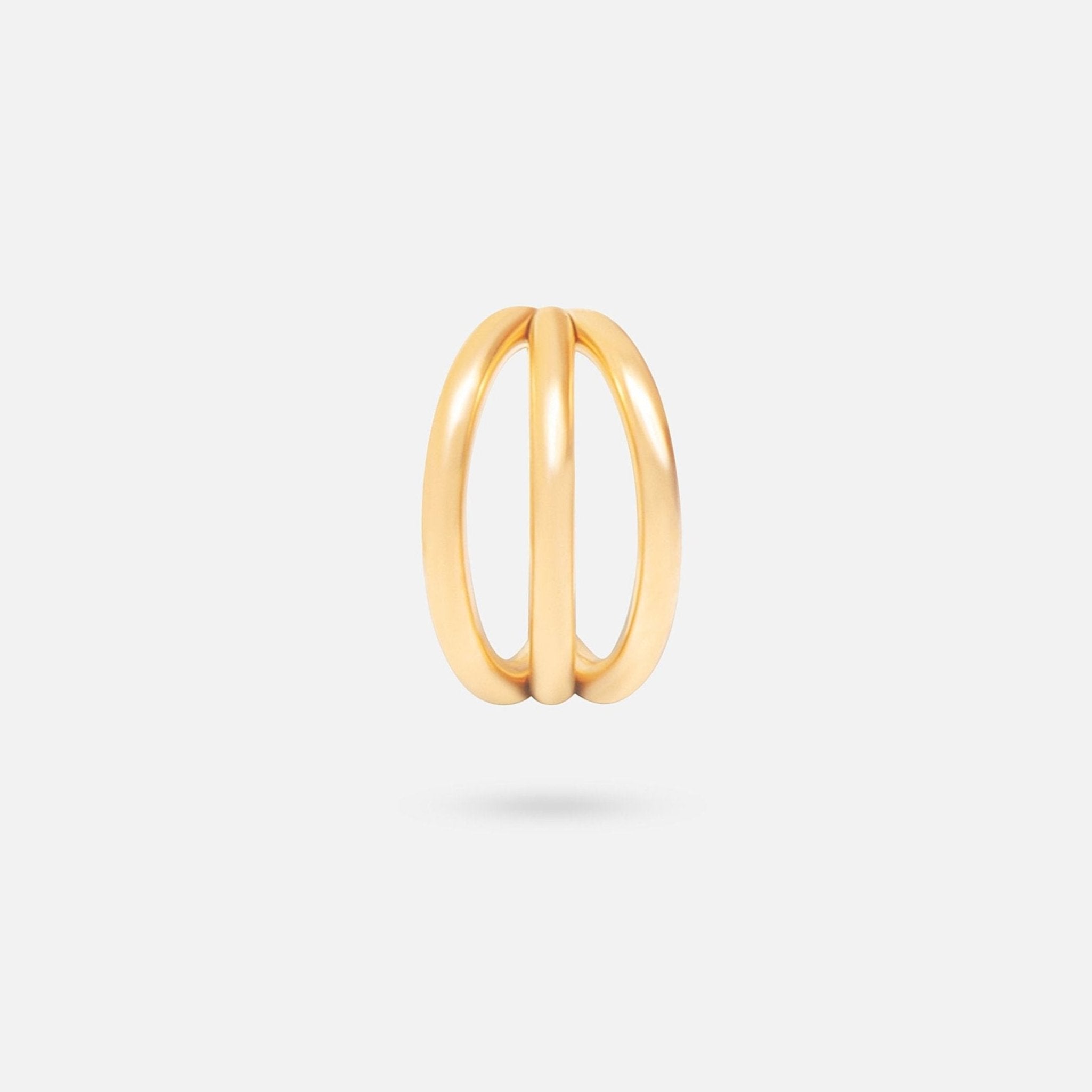 Triple Stack Segment Hoop in Gold - Titanium - Camden Body Jewellery