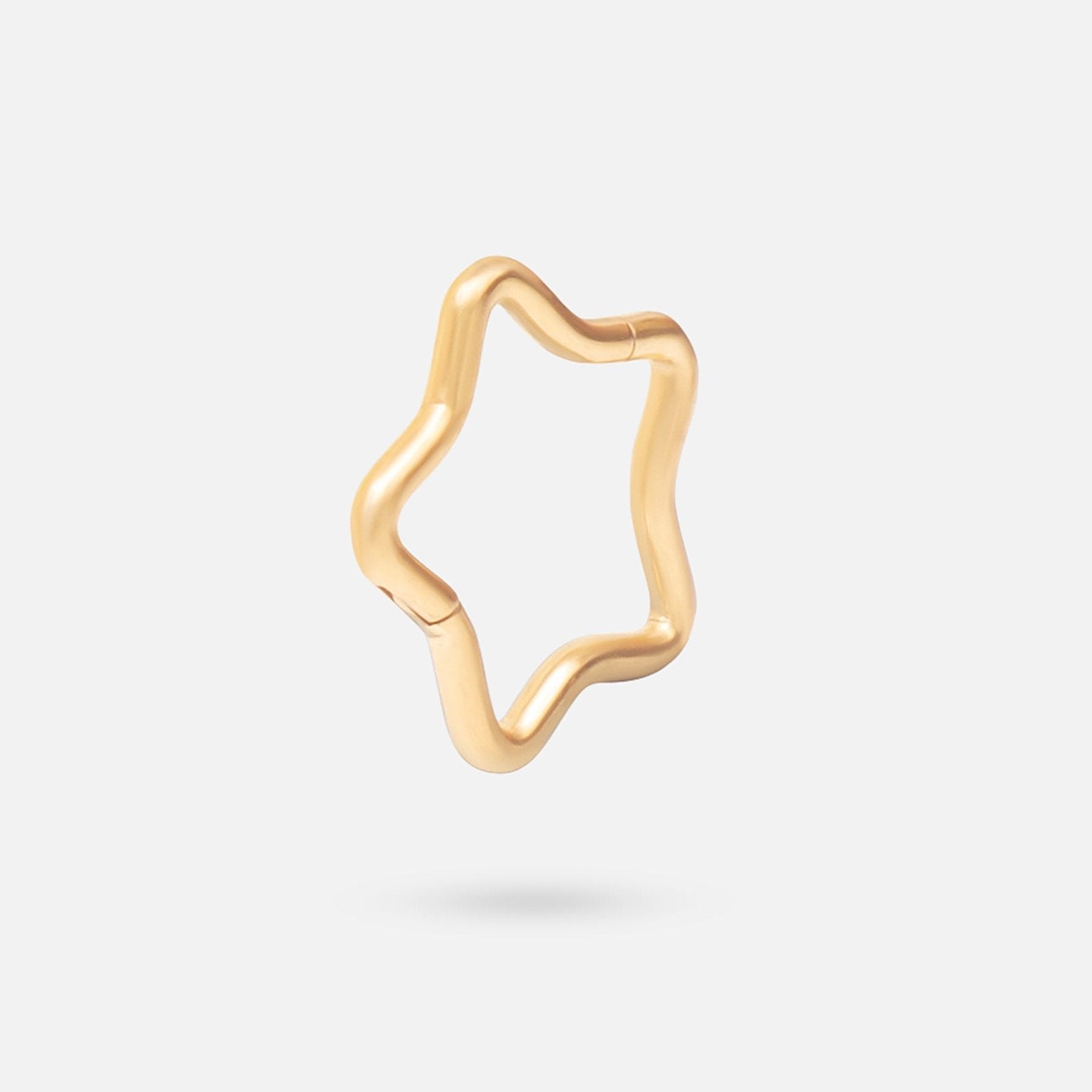 Star Shape Hinged Segment Ring in Gold - Titanium - Camden Body Jewellery