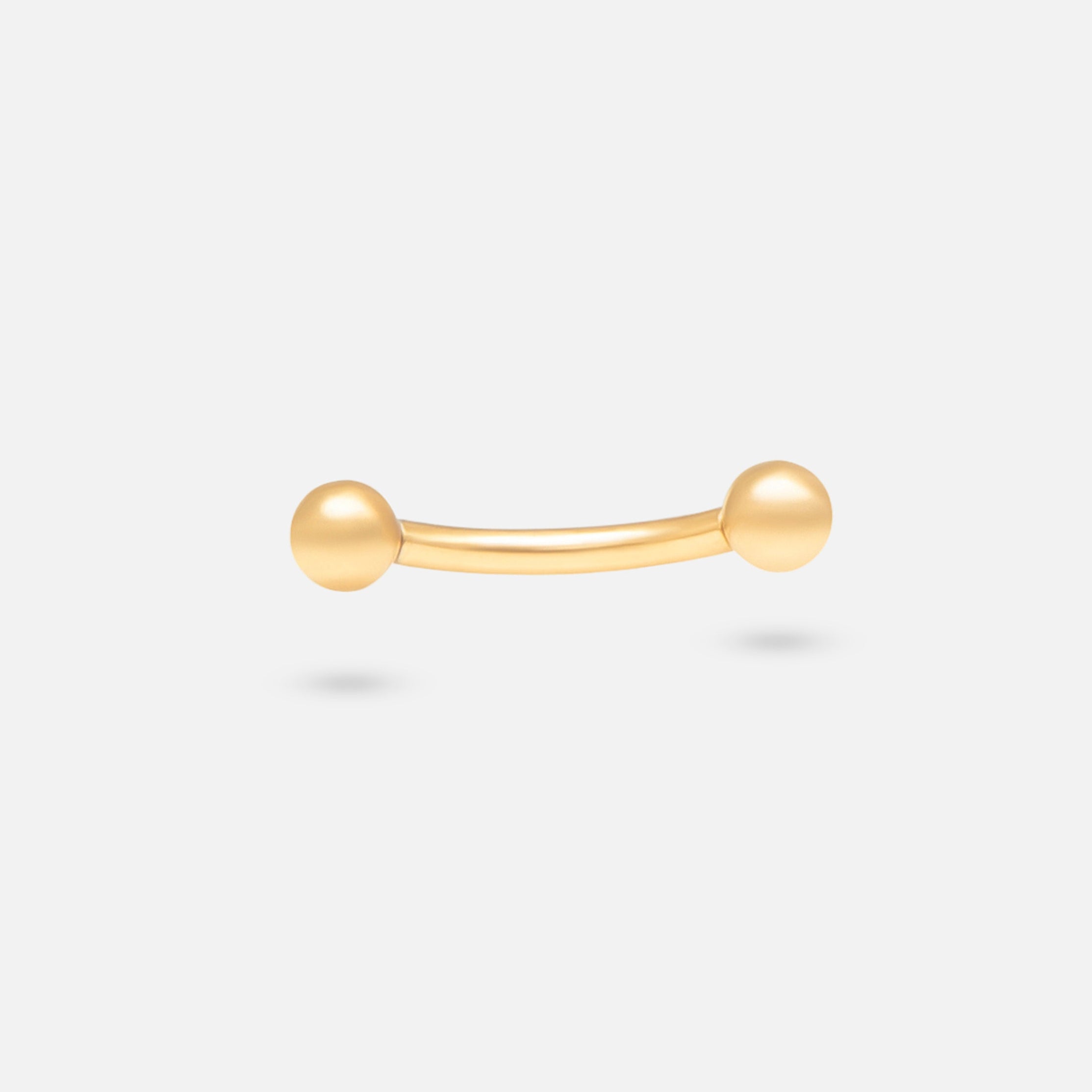 Curved Barbell with Balls in Gold - Titanium - Camden Body Jewellery