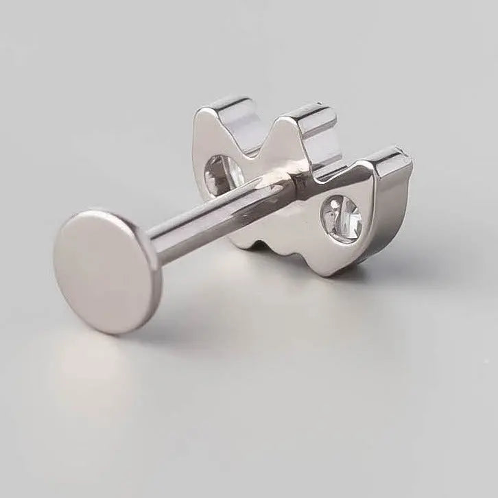 Triple Marquise CZ Labret in Clear Gem - Titanium - Camden Body Jewellery