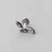 Triple Marquise Wide Labret in Abalone Shell + VM - Titanium - Camden Body Jewellery