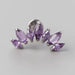 Seven Stone Labret in Amethyst - Titanium - Camden Body Jewellery