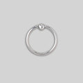 Captive Bead Ring in Silver - Titanium - Camden Body Jewellery