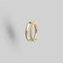 Hinged Segment Ring 2 Rows Single CZ Marquise Stone Centre in Gold - Titanium - Camden Body Jewellery