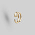 Hinged Segment Ring 2 Rows Single CZ Marquise Stone Centre in Gold - Titanium - Camden Body Jewellery