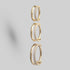 Hinged Segment Ring 2 Rows Single CZ Marquise Stone Centre in Gold - Titanium - Camden Body Jewellery