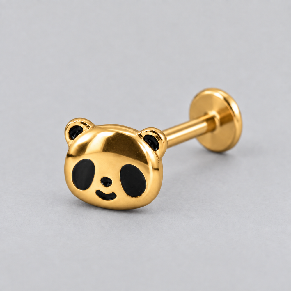 Panda Labret in Gold - Titanium