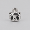 Panda Labret in Silver - Titanium - Camden Body Jewellery