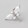 Dragonfly Labret in Clear - Titanium - Camden Body Jewellery