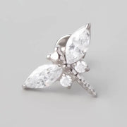 Dragonfly Labret in Clear - Titanium - Camden Body Jewellery