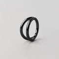 Duality Segment Ring in Black - Titanium - Camden Body Jewellery