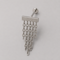 Drape Chain Dangle Labret in Silver - Titanium - Camden Body Jewellery