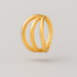 Triple Stack Segment Hoop in Gold - Titanium - Camden Body Jewellery