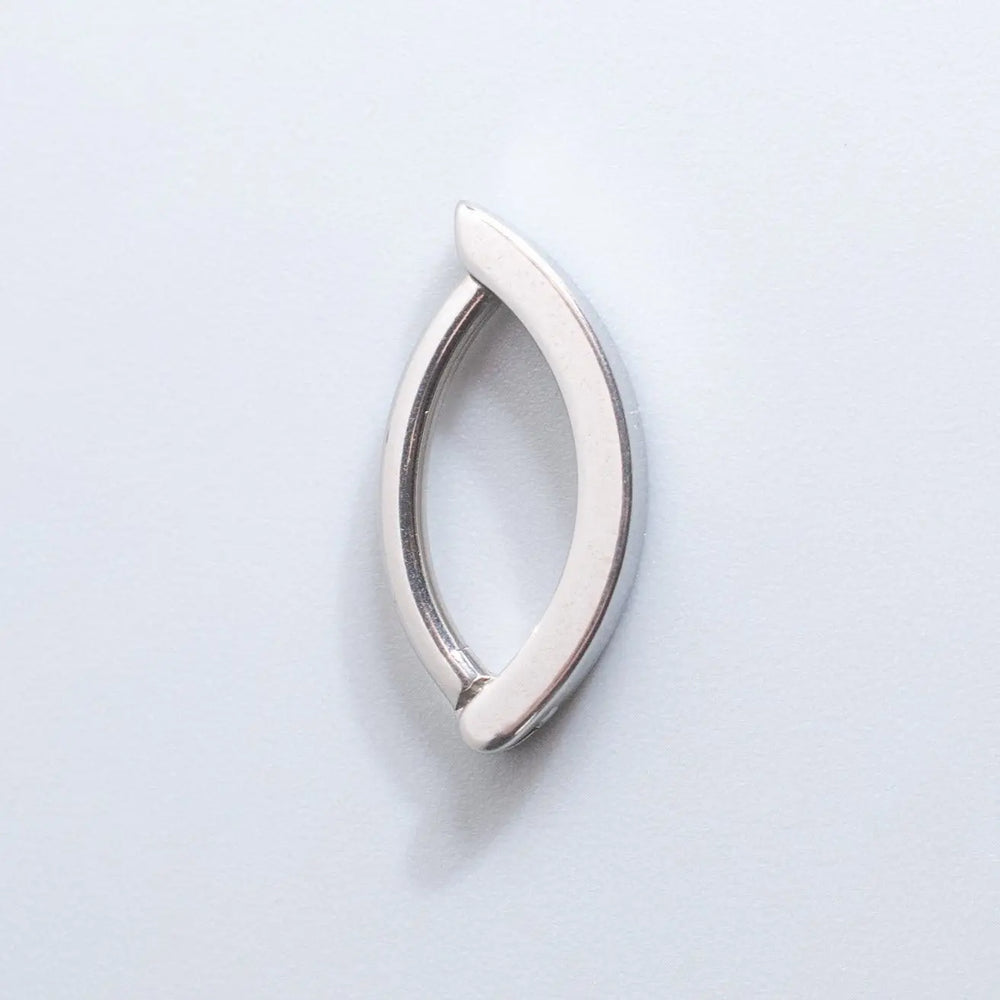 Hinged Clicker Belly Button Ring in Silver - Titanium