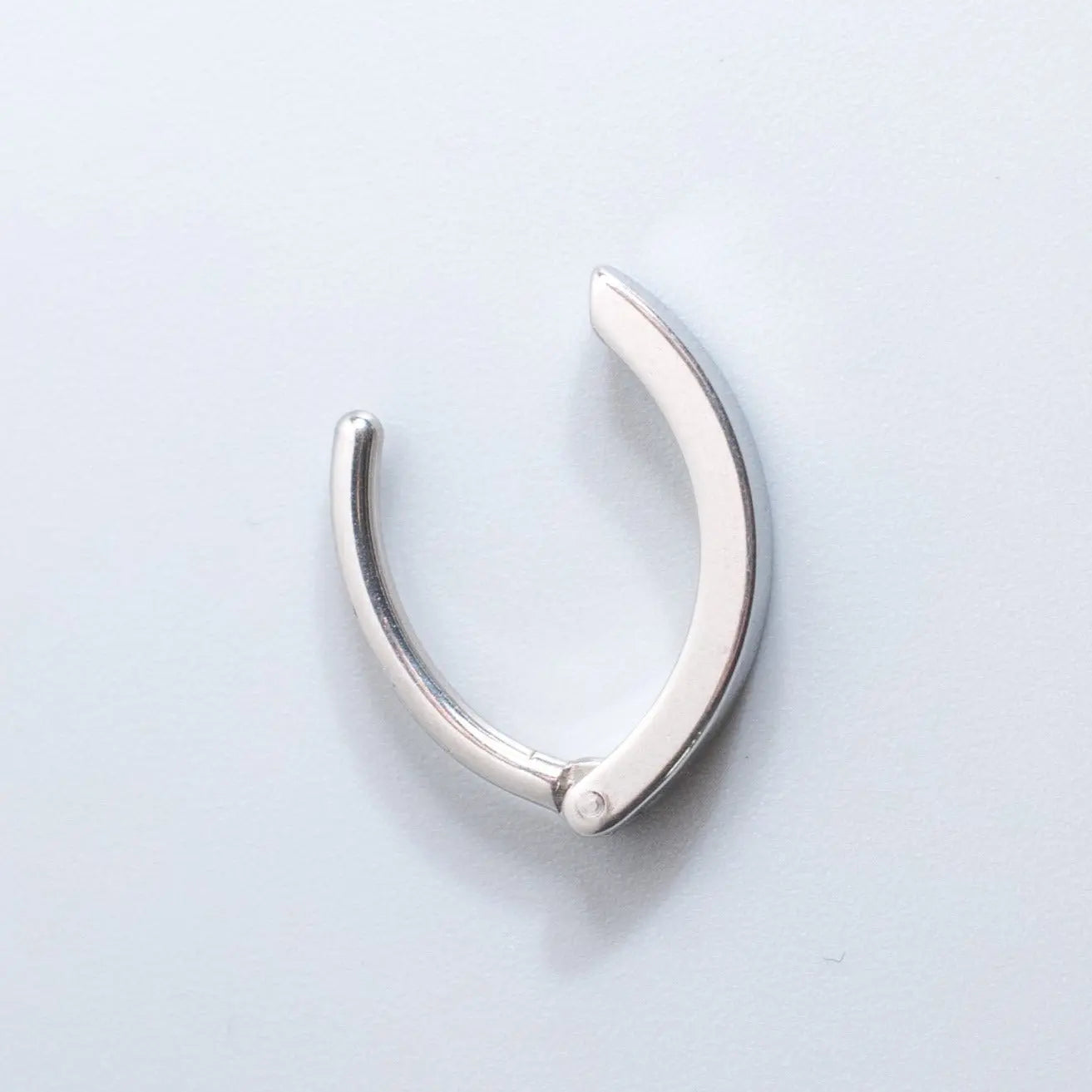 Hinged Clicker Belly Button Ring in Silver - Titanium - Camden Body Jewellery