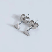 Triangle Stud Earrings - Titanium - Camden Body Jewellery