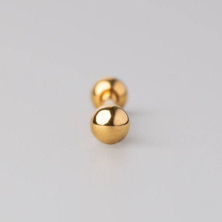 Tongue Barbell in Gold - Titanium