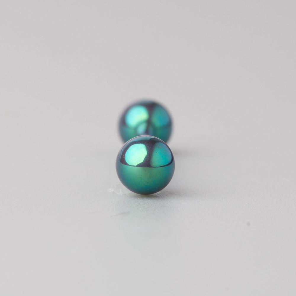 Tongue Barbell in Green - Titanium