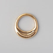 Dune Segment Hoop in Gold - Titanium - Camden Body Jewellery