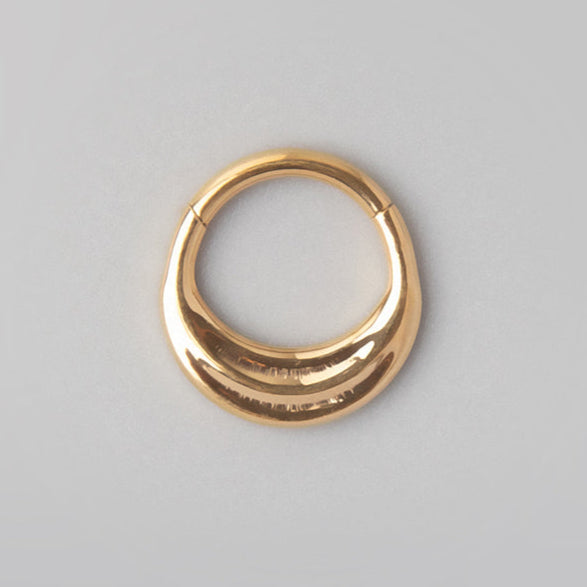 Dune Segment Hoop in Gold - Titanium - Camden Body Jewellery