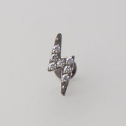 Lightening Bolt Labret in Silver - Titanium - Camden Body Jewellery