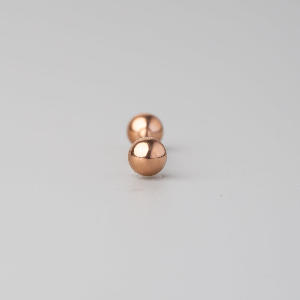 Tongue Barbell in Rose Gold - Titanium
