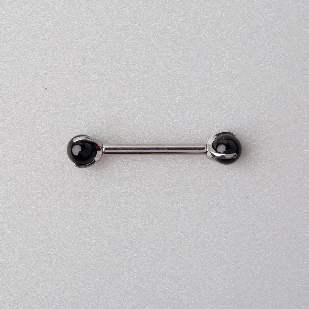 Claw CZ Nipple Barbell in Black - Titanium