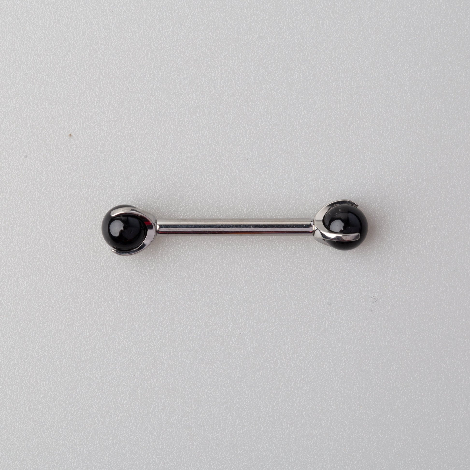 Claw CZ Nipple Barbell in Black - Titanium - Camden Body Jewellery
