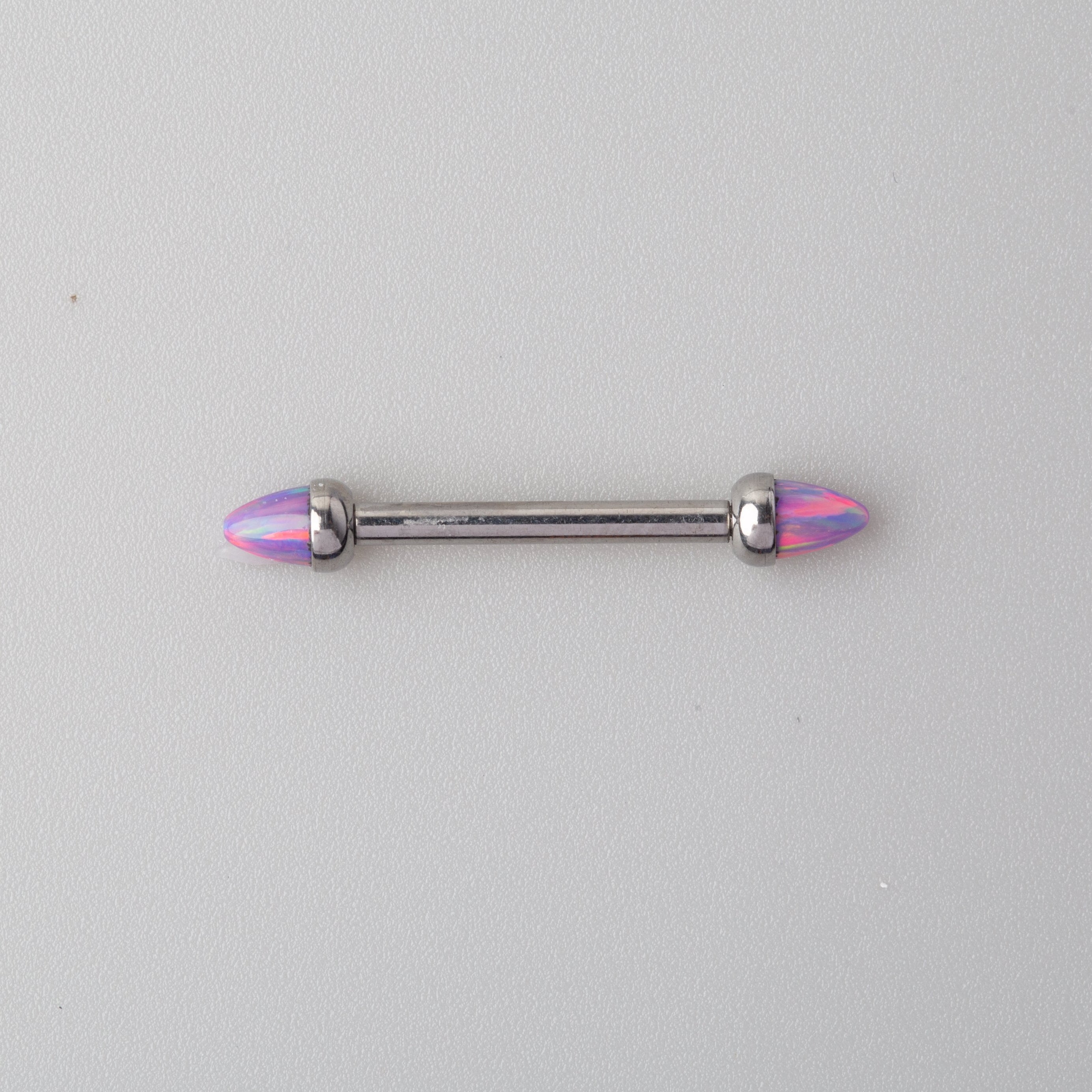 Cone with Purple Opal Nipple Barbell - Titanium - Camden Body Jewellery