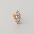 Oval CZ Labret in Gold - Titanium - Camden Body Jewellery