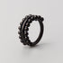 Hinged Segment Ring Double Sided Beads in Black - Titanium - Camden Body Jewellery