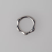 Bamboo Clicker in Silver - Titanium - Camden Body Jewellery