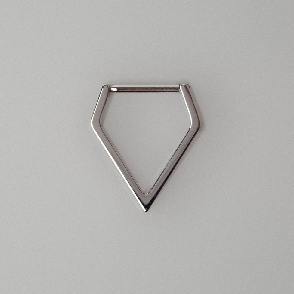 Dagger Clicker in Silver - Titanium - Camden Body Jewellery