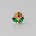 Double Marquise Emerald Green in Gold - Titanium - Camden Body Jewellery