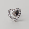 Celeste Heart Labret in Silver - Titanium - Camden Body Jewellery