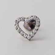 Celeste Heart Labret in Silver - Titanium - Camden Body Jewellery