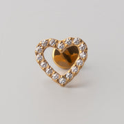 Celeste Heart Labret in Gold - Titanium - Camden Body Jewellery