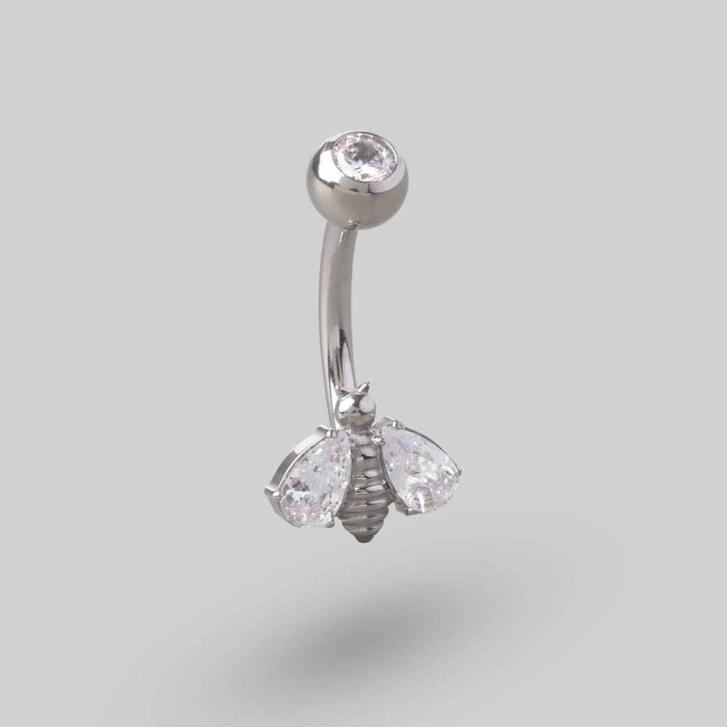 Bumble Bee Belly Bar - Titanium - Camden Body Jewellery