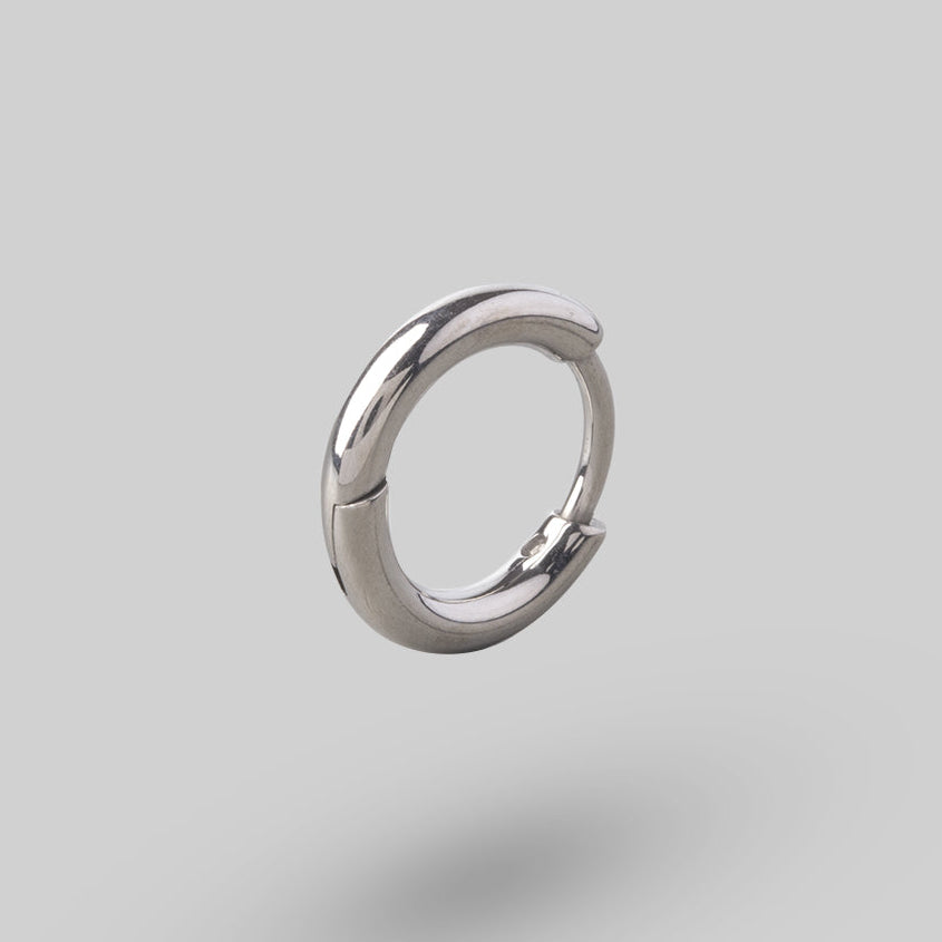 Classic Hoop in Silver - Titanium - Camden Body Jewellery