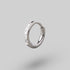 Huggie Hoop Clear CZ in Silver (Pair) - Titanium - Camden Body Jewellery
