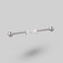 Double Triangle CZ with CZ Centre Industrial Bar in Silver - Camden Body Jewellery