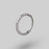 Clicker Pin Segment Ring Front Face Clear CZ in Silver - Titanium - Camden Body Jewellery