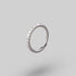 Clicker Pin Segment Ring Side Face Clear CZ in Silver - Titanium - Camden Body Jewellery