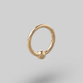 Hinged Segment Ring with Ball Centre - Titanium - Camden Body Jewellery