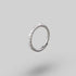 Clicker Pin Segment Ring Side Face Clear CZ in Silver - Titanium - Camden Body Jewellery