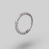 Clicker Pin Segment Ring Front Face Clear CZ in Silver - Titanium - Camden Body Jewellery